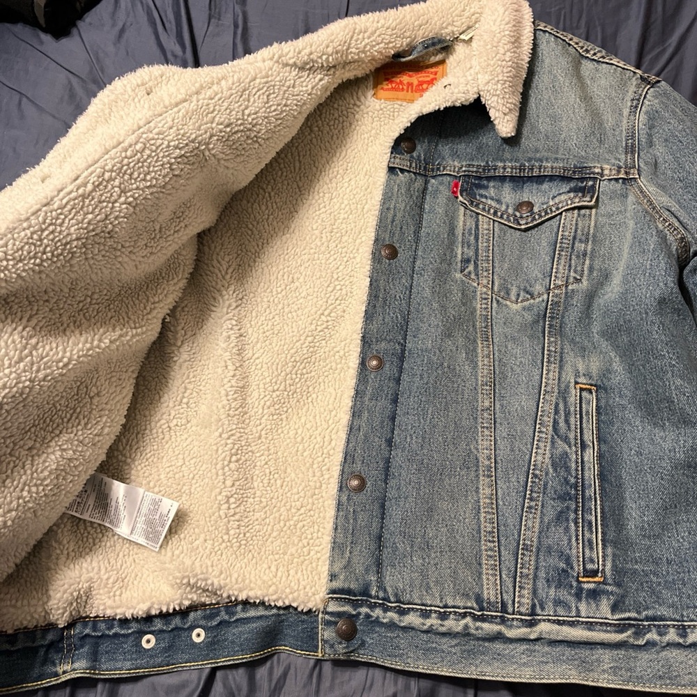 Levi's Blue Lightweight Sherpa Lined Jacket
